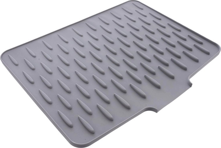 Orion tapis d’égouttage en silicone pour évier gris 40 × 32,5 cm