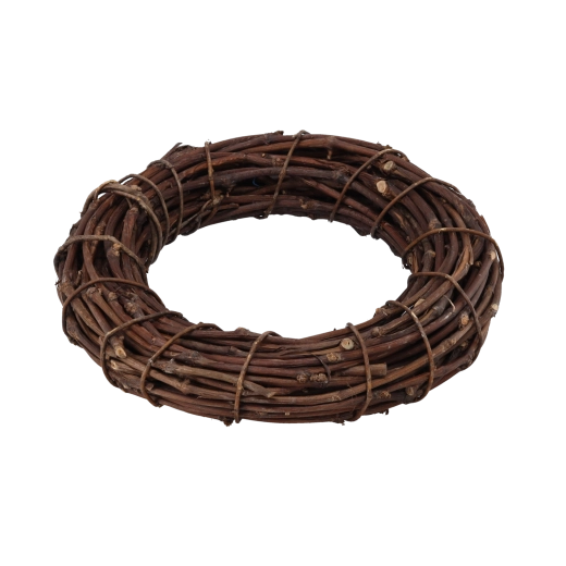 Couronne naturelle tressée en brindilles 50 × 9 cm