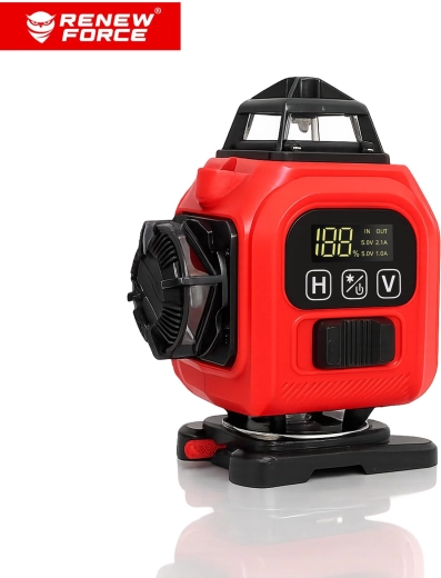 Niveau laser à lignes croisées RENEW FORCE 4D 360° avec 16 lignes, faisceau vert - 1 pièce