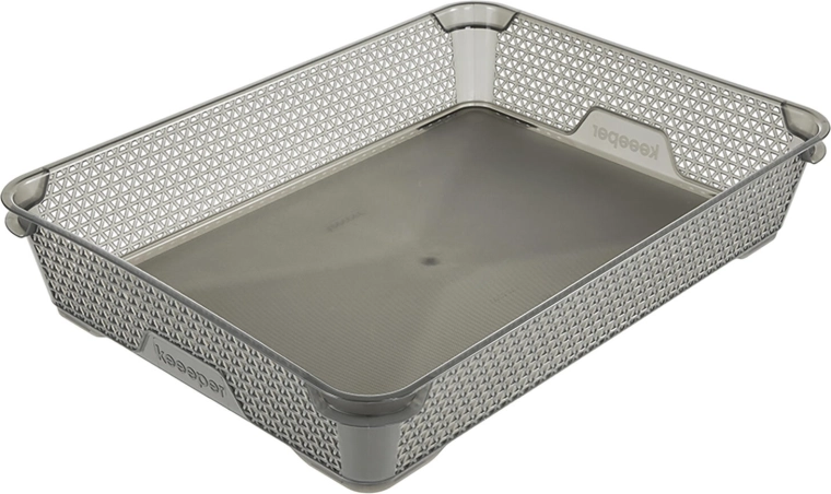 Panier de rangement MIRKO A4 gris 36 × 26,5 × 7 cm