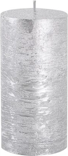 Bougie rustique Provence 12 cm – Argentée