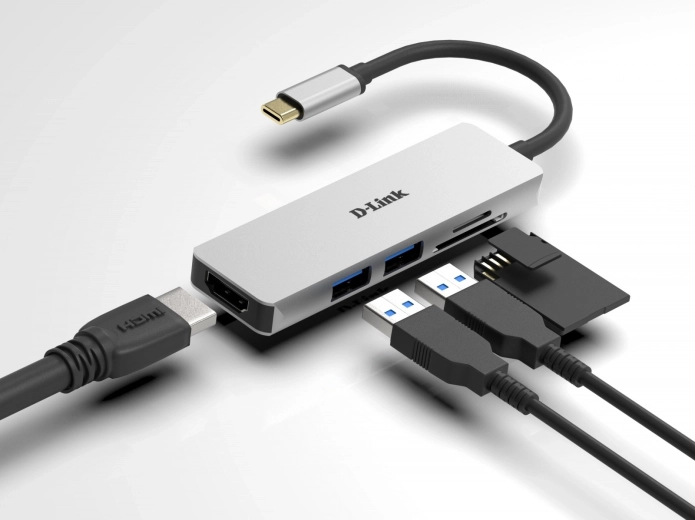 Hub USB-C D-Link avec HDMI et lecteur SD/microSD