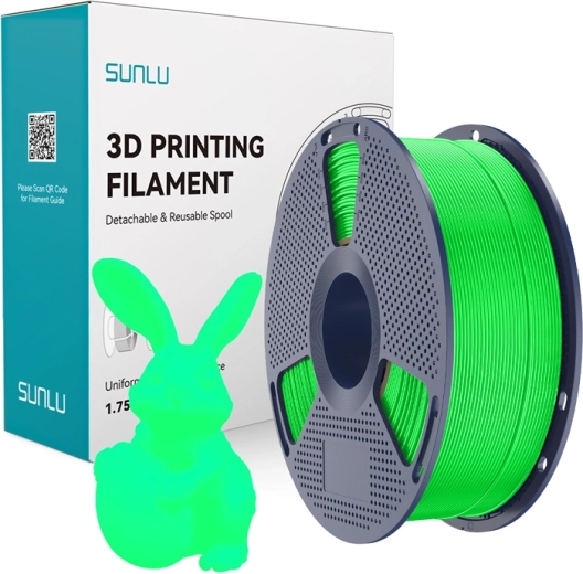 Filament Sunlu PLA phosphorescent dans le noir – vert