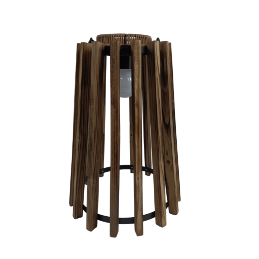 Lanterne solaire LED en bois de 47 cm