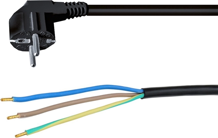 Solight cordon flexo 3× 1 mm² noir 2 m