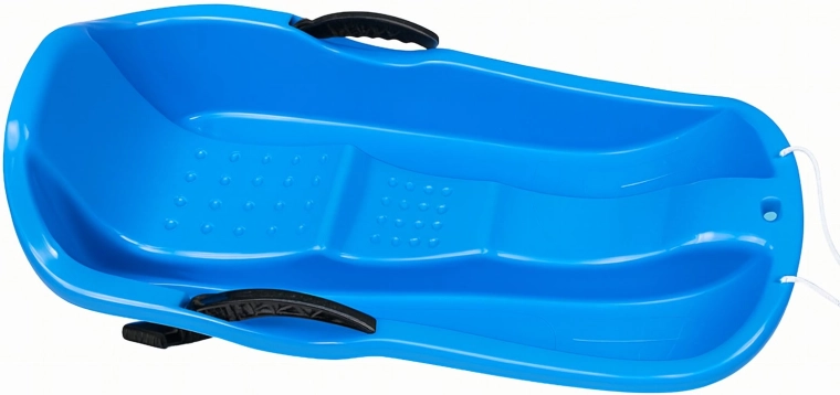 Luge en plastique pour enfants avec freins et corde de traction