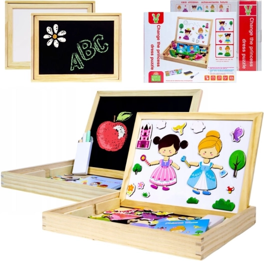 Table éducative multifonction en bois 2 en 1