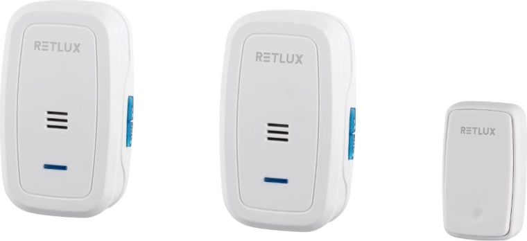 Sonnette sans fil sans pile RETLUX avec 2 récepteurs et 1 bouton