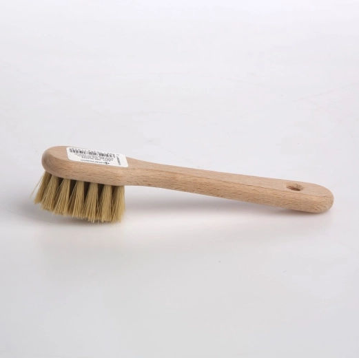 Brosse à chaussures en bois de hêtre avec crins de cheval