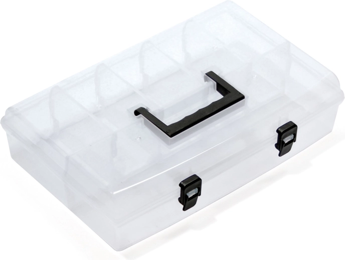 Organiseur en plastique avec couvercle transparent 359 × 238 × 85 mm