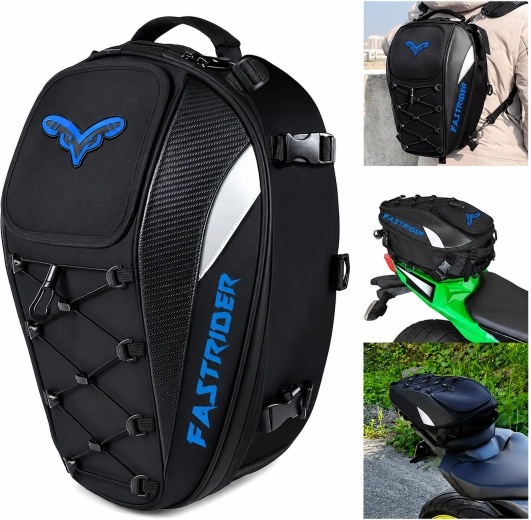 Sac à dos moto et sacoche de selle arrière Fastrider 45 l avec housse imperméable
