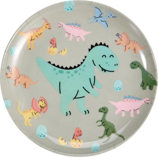 Assiette enfant peu profonde en mélamine 21 cm mix de décors - 1 pièce