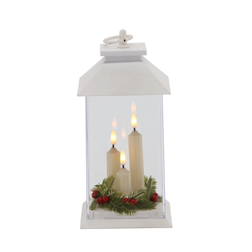 Lumière chaleureuse de trois bougies LED