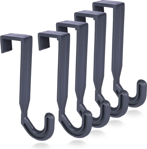 Vilde crochets de porte suspendus gris 5 pcs