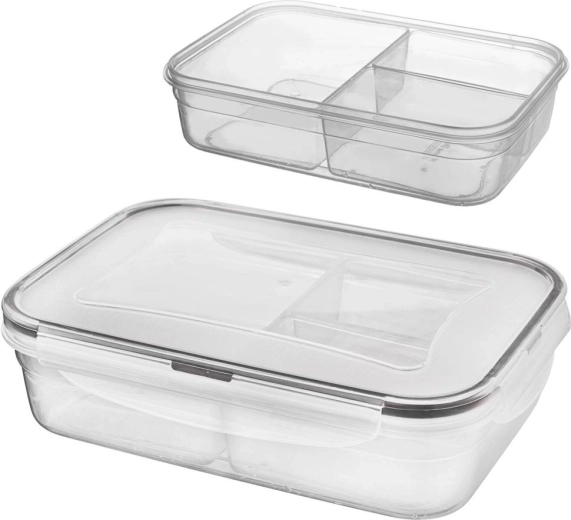 Boîte alimentaire compartimentée avec couvercle et joint 1 l