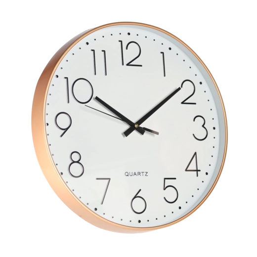 Horloge murale ronde quartz blanche 40 cm