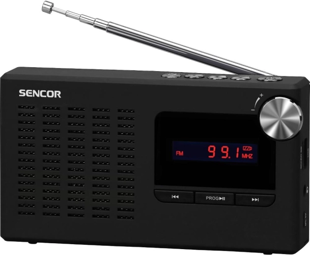 Récepteur radio FM portable Sencor avec USB et Micro SD