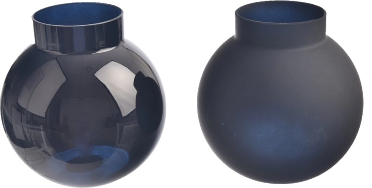 Vase en verre noir 19 × 19 × 19 cm (2 variantes)