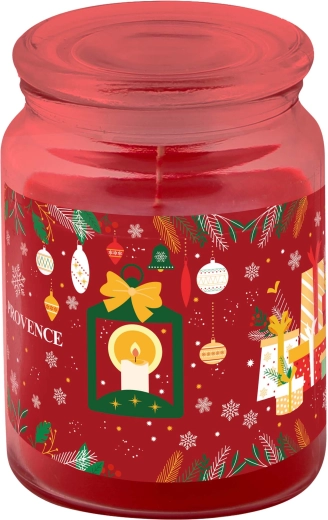 Bougie parfumée en verre avec couvercle 510 g – Rouge mat
