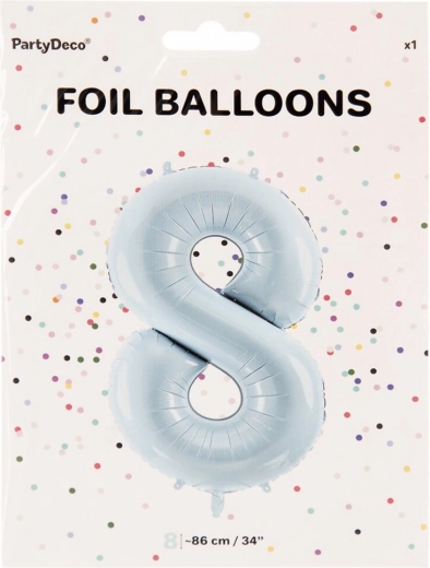 Ballon en aluminium chiffre 8 86 cm – Bleu