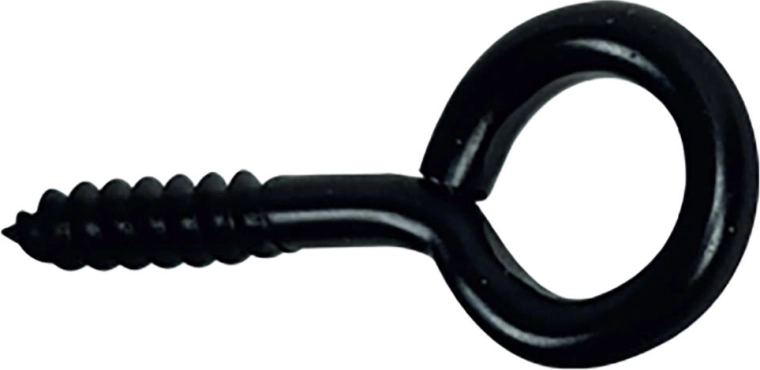 Anneau fermé avec vis 14 × 25 mm, noir (10 pcs)