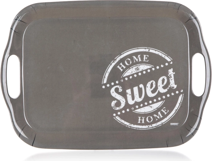Plateau SWEET HOME II en mélamine gris 36 × 25,5 cm