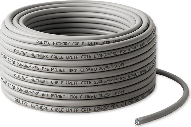 Câble réseau UTP Cat6 25 m – cuivre, 1 Gb/s, gris