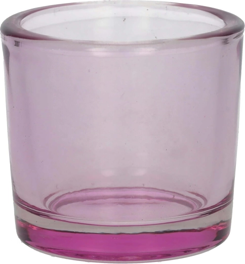 Bougeoir pour bougie chauffe-plat Espen 6,5 × 6 cm violet transparent verre