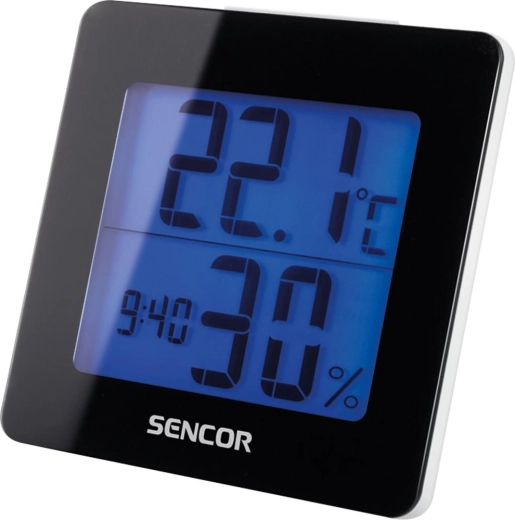 Thermomètre Sencor avec horloge et réveil
