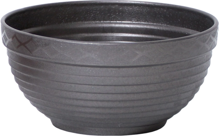 Jardinière Misa graphite 26 cm – pot de fleurs en plastique à relief