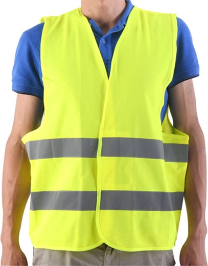 Gilet de sécurité réfléchissant jaune de classe 2, taille XL