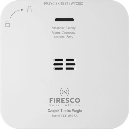 Détecteur autonome de monoxyde de carbone Firesco FCO-850 SA (durée de vie 10 ans)