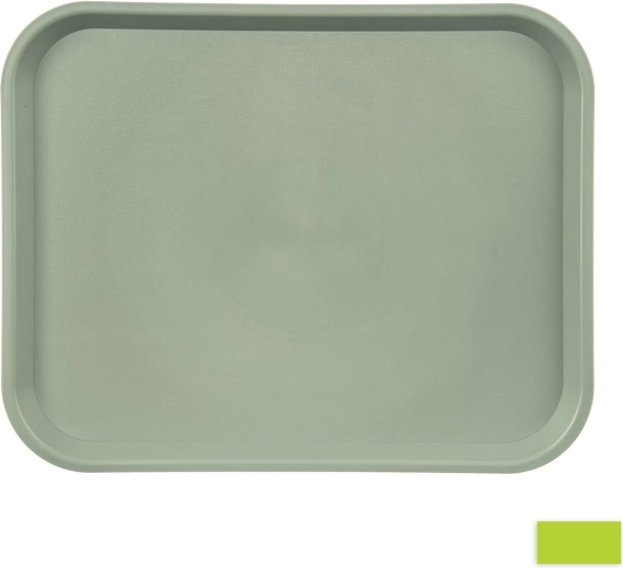 Plateau de service en plastique en PE vert 45,5 × 35,5 cm - 1 pièce