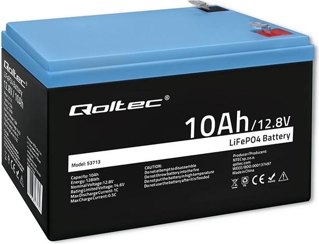 Batterie LiFePO4 12,8 V 10 Ah avec BMS