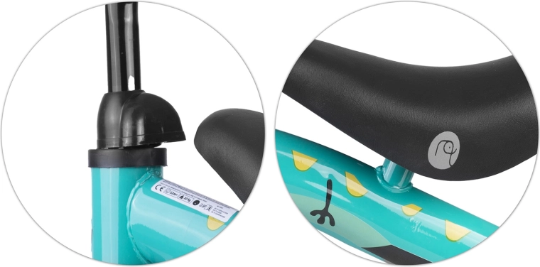 Selle confortable, réglable en hauteur