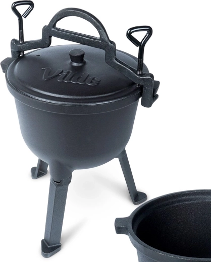 Marmite en fonte sur pieds avec couvercle Cast Line 4 l