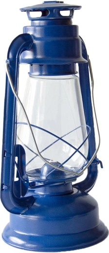 Lampe à pétrole 30 cm bleue