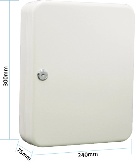 Armoire à clés pour 93 clés, grise, 300 × 240 × 75 mm