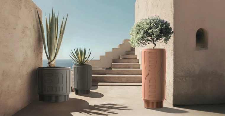 Décor unique avec relief géométrique