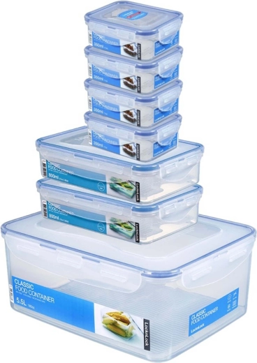 Ensemble LOCK de boîtes alimentaires hermétiques 7 pcs