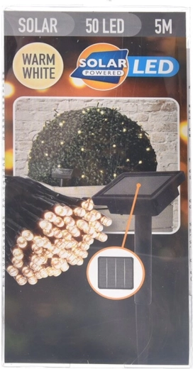 Guirlande lumineuse LED solaire jaune 50 LED