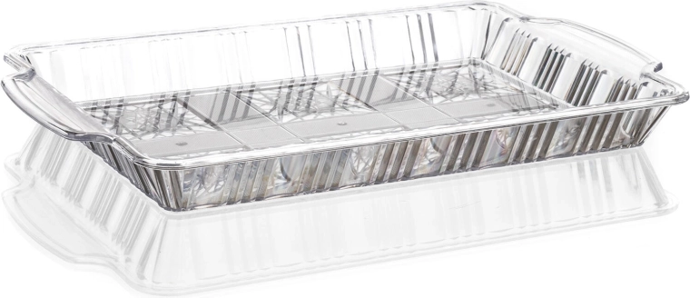 Plateau de service en plastique Nostalgie 35 × 20,5 × 3 cm, imitation verre