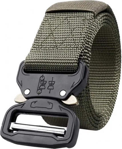 Ceinture tactique en nylon avec boucle Quick Release – verte