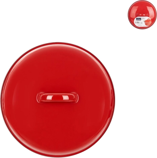 Couvercle émaillé Lem 17 cm rouge