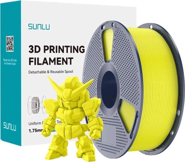 Filament Sunlu PLA+ 2.0 jaune 1,75 mm