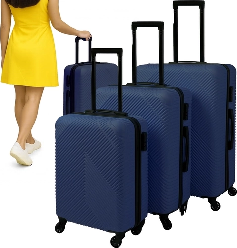 Ensemble de valises 3-en-1 bleu TRIZAND
