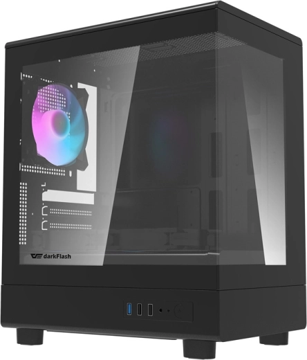 Boîtier PC Darkflash DB330M mini tour avec verre trempé, noir