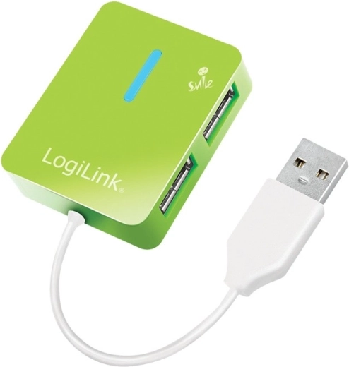 Concentrateur USB 2.0 4 ports Smile – vert