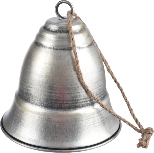 Cloche suspendue en métal brun antique 19 cm