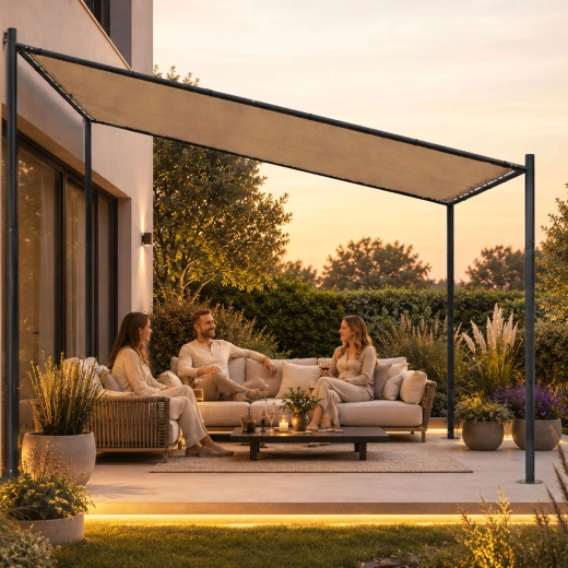 Pergola moderne 3 × 3 m pour terrasse et jardin